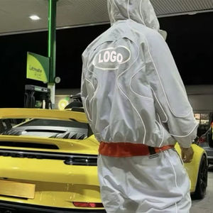 New Arrival <b>Reflective</b> Lightweight <b>Running</b> Streetwear Track Suit 2 Pieces <b>Jacket</b> and Pant Nylon Windbreaker Tracksuit Custom Set - Product Image 4