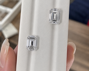 Diamant de laboratoire émeraude de qualité supérieure 1.00-1.10, couleur DE, clarté VVS2 VS1, certifié IGI, beauté rare, bijoux de luxe haut de gamme - Product Image 1