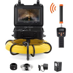 Telecamera per Ispezione Tubi da 9 Pollici con Funzione DVR, Localizzatore 512Hz, Portata 300 Ft/91.5 m, IP68, 12 Telecamere Regolabili per Fognature - Product Image 2
