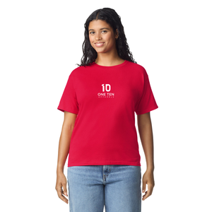 Camiseta de Mujer Roja de Algodón Suave, Informal, de Manga Corta, Cómoda, Básica, a la Moda, Ropa Personalizada al por Mayor - Product Image 2
