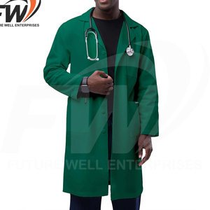 ชุดสครับแพทย์สีขาวพรีเมียมแบบยูนิเซ็กซ์สำหรับแพทย์และพยาบาล คุณภาพสูง ผ้าทออย่างดี ไซส์ XL พร้อมโลโก้สั่งทำ - Product Image 6