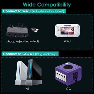 คอนโทรลเลอร์เกมแบบมีสายสำหรับ Nintendo Wii รองรับการใช้งานกับ Gamecube - Product Image 2