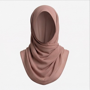 Hiyab de Chifón de Color Sólido para Mujer, Transpirable, para Uso Diario, Pañuelo Étnico de Oriente Medio - Product Image 1