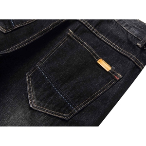 Shorts en jean taille haute déchirés et délavés, style décontracté, avec braguette boutonnée, longueur courte, couleur unie, en tissu denim tissé - Product Image 5