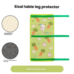 Radish White Rabbit Sisal Cat Scratcher <b>Table</b> Legs <b>Protector</b> Anti Slip Pet Furniture <b>Protector</b> - Product Image 1