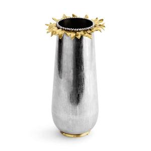 Maceta de Metal con Acabado Plateado, Plantas Artificiales, Decoración de Mesa, Floreros, Base Antideslizante Ecológica - Product Image 4