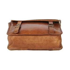 Vintage Genuine Leather Laptop Bag Crossbody <b>Briefcase</b> Zipper Messenger Satchel Waterproof Business Travel Shoulder Case - Product Image 4