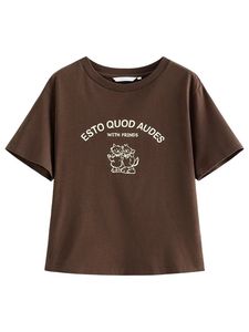 T-shirt Hip Hop en Coton Designer Tendance Streetwear avec Logo Frontal Effet Graffiti pour Homme en Tissu Dobby Régulier Écologique – Grande Vente - Product Image 2