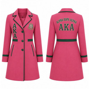 Alfa Griega Personalizada |   Ropa de la Hermandad AKA, Chaqueta de Gabardina Formal Transpirable Bordada con Letras Griegas y AKA - Product Image 1