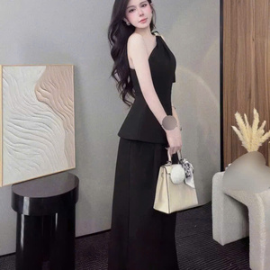 Ensemble deux pièces long décontracté pour femme, en coton écologique, lavable, confortable, mode, emballage personnalisé, Vietnam - Product Image 6