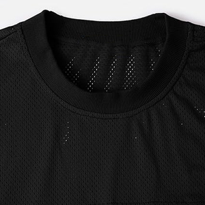 Maillot de football court unisexe en polyester et maille, style rétro, coupe oversize et carrée, streetwear, haut de sport décontracté d'été - Product Image 5
