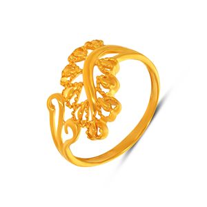 Anillo de Oro Whisper Garden, Anillo de Oro Premium con Diseño de Flor y Enredadera para Mujer, Diseño Botánico Inspirado en la Naturaleza, Joyería Fina - Product Image 1