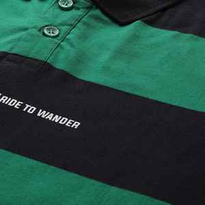 Polo rayé pour homme OEM ODM en coton à manches courtes, respirant, surdimensionné, brodé, décontracté, sportif - Product Image 5