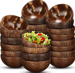 ชามมะพร้าวธรรมชาติสำหรับเทียนหอม งานฝีมือเวียดนาม ของตกแต่งจากเปลือกมะพร้าว เป็นมิตรกับสิ่งแวดล้อม ผลิตในเวียดนาม - Product Image 1