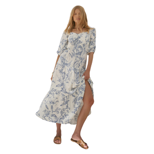 Vestido Maxi Floral con Aberturas para Mujer, Vestido de Verano para Vacaciones - Product Image 1