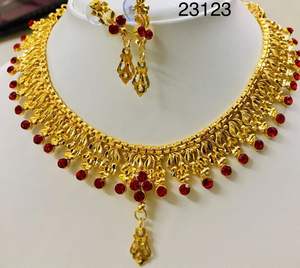 Nouvelle collection MOLL JEWELLERS : Parure florale tendance en alliage plaqué or 24 carats avec zircon, collier et boucles d'oreilles, cadeau de mariage pour femme - Product Image 6