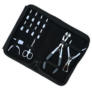 Hair Extension Tools Kit Tape In Microbeads Remover Plier Sewing <b>Needle</b> Thread Mini Scissor Styling Clips Parting Finger Salon - Product Image 1