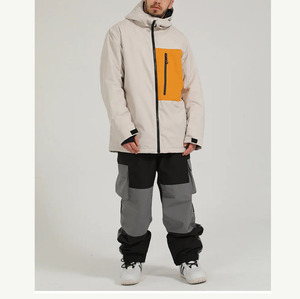2026 Winter Snowboard Bomber <b>Jacket</b> Hooded <b>Pullover</b> Closure Standard Thickness Waterproof & Breathable Ski Suit <b>Men</b> Front Logo - Product Image 2