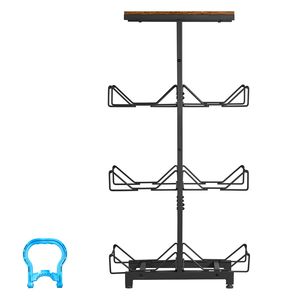Heavy Duty 4-Tier Double Row <b>Water</b> Jug <b>Holder</b> for 6 <b>Bottles</b> Metal & PC 3-5 Gallon <b>Bottle</b> Rack Organizer - Product Image 1