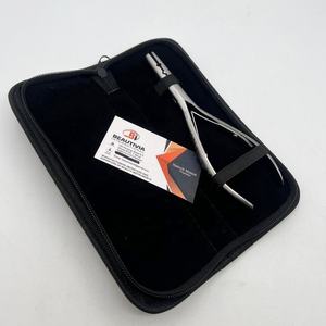 Pince à extensions de cheveux en acier inoxydable à 1 trou incurvée, pince multifonctionnelle pour extensions de cheveux humains, trou de 3 mm - Product Image 1