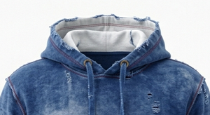 <b>Men</b> Solid Oversized Winter Acid Wash Hooded Fleece Pullover Hoodie Vintage Streetwear with Pocket - Product Image 2