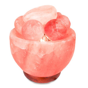 Lampe en sel décorative pour foyer, lumière d'ambiance douce, style maison moderne - Product Image 1