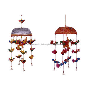 Gran oferta, carillón de viento de pájaros tradicional hecho a mano, colgante de pared de tela de alta calidad para decoración de ventanas de balcón, opciones multicolores bajas - Product Image 6