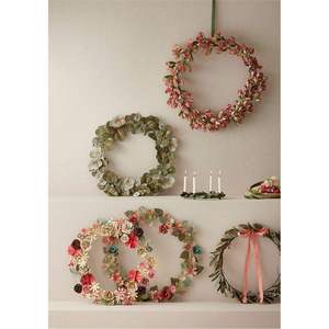 <b>Best</b> selling Handmade metal floral wreath Round wall hanging Christmas <b>Artificial</b> Christmas decoration indoor home decor - Product Image 6