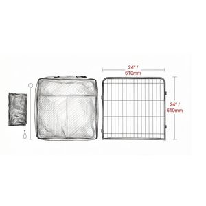Cuccia Moderna Rettangolare Solida per Cani, Salvaspazio, da Esterno, con Tetto in Acciaio, Elegante, per Interni ed Esterni - Product Image 2