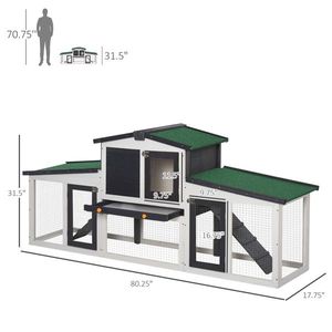 Lussuosa Cuccia per Conigli XL in PVC con Motivo Solido, Trasportino/Gabbia per Animali di Taglia Grande - Product Image 3
