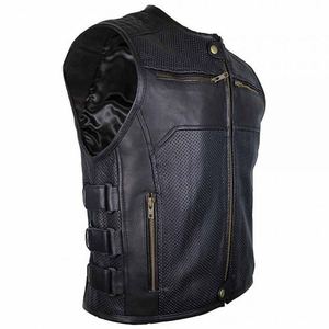 Custom Made Men's PU Leather <b>Vests</b> Sleeveless Jacket 100% Leather Fabric Men's Waistcoats High Quality Breathable Casual Winter - Product Image 2
