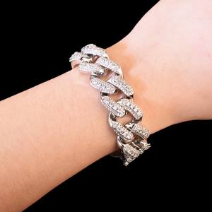 IGI Certified VVS Moissanite Bracelets & <b>Bangles</b> Custom Cuban Iced Out 925 Sterling Silver Rose Gold Plated Hip Hop For Unisex - Product Image 4