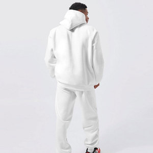 Most Trendy Streetwear Solid Winter 2 <b>Pc</b> Tracksuit <b>Sets</b> Thick Hoodie Matching Jogger Sweatpants Cotton Men's - Product Image 2