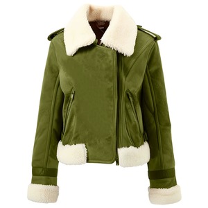 Custom Women's <b>Suede</b> Coat Soft Faux Leather <b>Jacket</b> Elegant Fashion Winter Outerwear OEM ODM Factory - Product Image 2