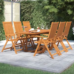 Conjunto de Comedor Plegable Grande para Jardín, de Madera Maciza de Acacia Marrón - Product Image 1