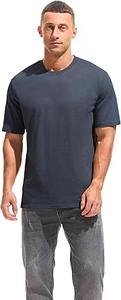 T-shirt long homme grande taille de qualité supérieure, manches courtes, coupe ample, anti-rétrécissement, 100 % coton respirant, écologique, vierge - Product Image 5