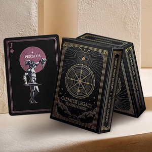 Custom 310gsm Gold Gilded Edge Linen Black Core Paper Playing Cards in Gold Foil Tuck Box - Product Image 3