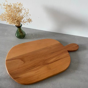 Planche à découper et plateau de service en bambou, forme rectangulaire durable, épaisseur 12 mm, passe au lave-vaisselle - Product Image 1
