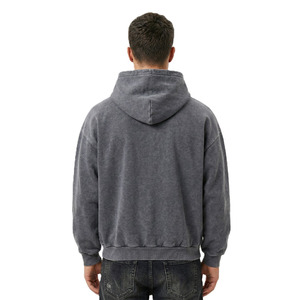 เสื้อฮู้ดดี้วินเทจทรงโอเวอร์ไซส์ ผ้าคอตตอนฟลีซหนานุ่ม สไตล์สตรีทแวร์ สกรีนโลโก้ได้ ทรงหลวม ขายส่งสำหรับผู้ชาย - Product Image 3