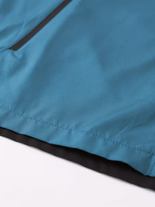 Men's Eco-Friendly Knitted Fleece Long Sleeve Hooded Zip-Up <b>Jacket</b> Windproof Smart Casual <b>Slim</b> <b>Fit</b> Winter Wear Black Blue - Product Image 4
