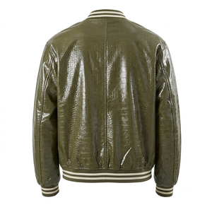 Chaqueta de Cuero Personalizada para Hombre, Mezcla de Algodón, Fabricante Mayorista OEM - Product Image 2