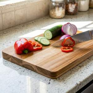 Planche à découper rectangulaire en bois d'acacia de qualité supérieure, épaisseur 1,3 cm, compatible lave-vaisselle et non toxique - Product Image 2