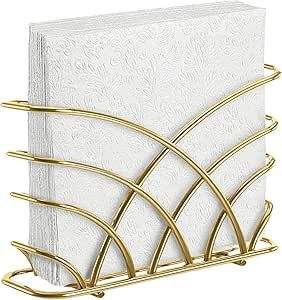 Porte-serviettes en métal doré de luxe pour table à manger – Organisateur de serviettes moderne pour la maison, l'hôtel et le restaurant - Product Image 5