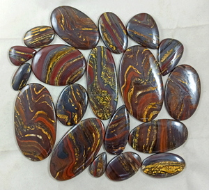 Natural <b>Iron</b> Tiger Eye Loose Gemstones Cabochons Faceted Stones Healing Crystals Bulk Supplier Wholesale India - Product Image 2