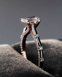 IGI/ Lab Grown Oval Cut Diamond Vintage 14K Amarillo Boda/Anillo de compromiso Unisex Fine White Gold Anniversary Party-Worthy - Product Image 3