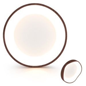 Plafoniera LED Moderna 24W con Motivo in Legno e Telaio in Metallo - Opzione di Illuminazione Resistente - Product Image 6