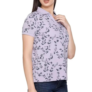 เสื้อโปโลพิมพ์ลายดิจิทัลคุณภาพสูง ระบายอากาศได้ดี ซับเหงื่อ สวมใส่สบาย เหมาะสำหรับผู้หญิง เล่นกอล์ฟ - Product Image 1