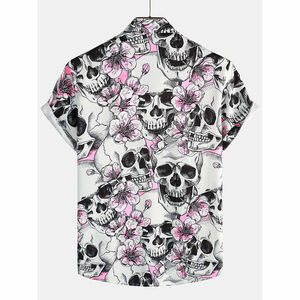 เสื้อเชิ้ตฮาวายแขนสั้นผ้าทวิลคุณภาพสูง 100% ผ้าฝ้ายสำหรับผู้ชาย-ระบายอากาศได้ดี แห้งเร็ว เหมาะสำหรับใส่ลำลองในฤดูร้อน ราคาโรงงาน - Product Image 5