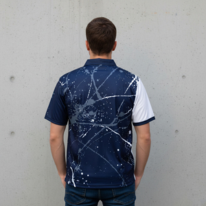 T-shirt Homme en Polyester/Coton de Haute Qualité, Uni, avec Logo Personnalisé, Manches Courtes, Boutons sur le Devant, Décontracté, Respirant, Tricoté, Été - Product Image 2
