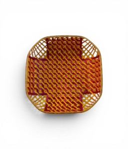 Cesta de Carrom de Bambú Hecha a Mano |   Cesta Decorativa de Bambú Tejida |   Cesta Ecológica para Almacenamiento y Servicio, para Decoración del Hogar - Product Image 1